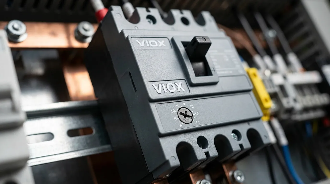 8, 10, 12, 14 설정을 보여주는 가시적인 순시 트립 조정 다이얼이 있는 산업용 MCCB