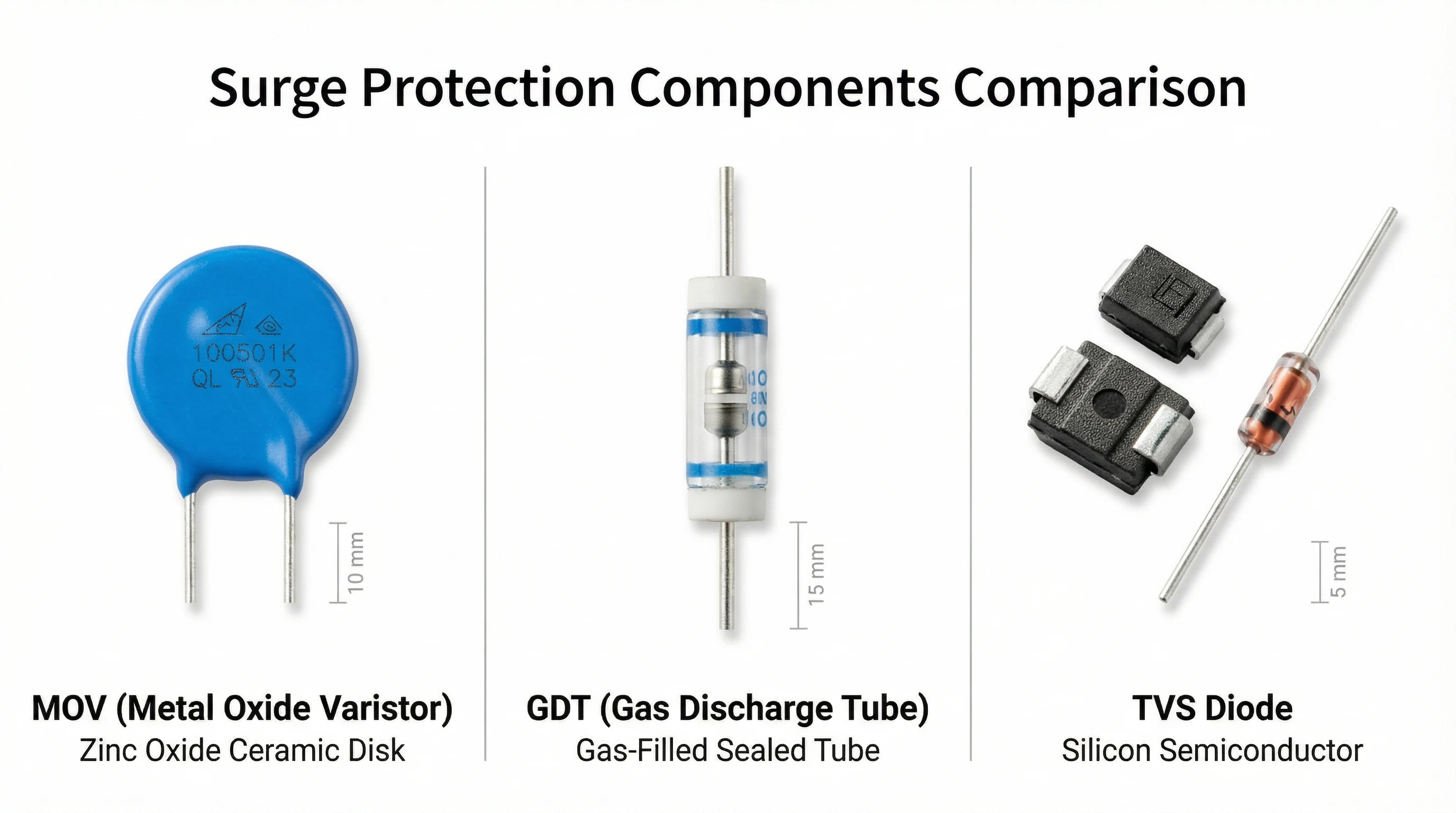 Surge Protection Components Visual Comparison