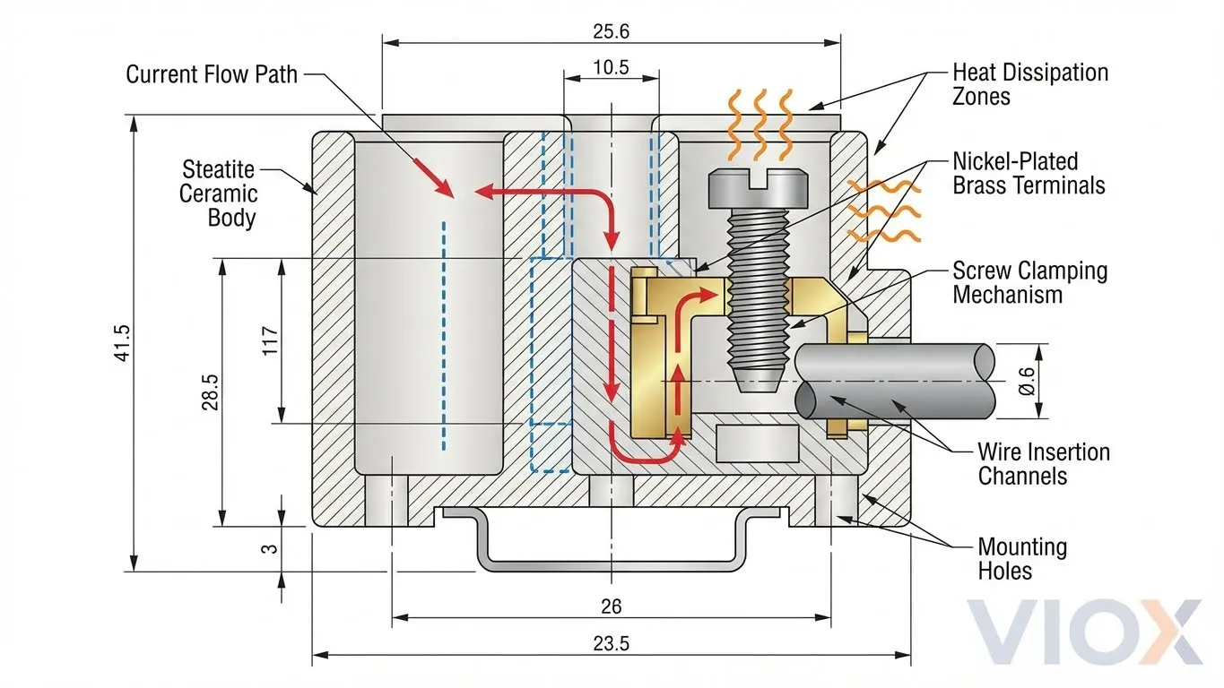 គំនូសតាងបច្ចេកទេសនៃសំណង់ខាងក្នុងនៃប្លុកស្ថានីយសេរ៉ាមិចដែលមានសមាសធាតុដែលបានដាក់ស្លាក