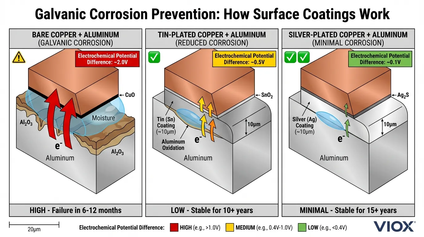 แผนภาพทางเทคนิคแสดงกลไกการป้องกันการกัดกร่อนแบบกัลวานิก