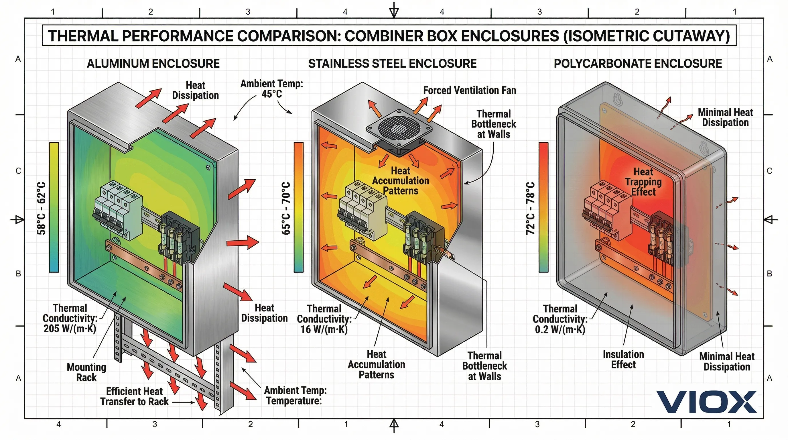 Confronto tra conduttività termica e dissipazione del calore per scatole di giunzione in alluminio, acciaio inossidabile e policarbonato