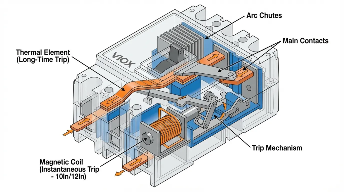 열 요소 자기 코일 트립 메커니즘 아크 슈트