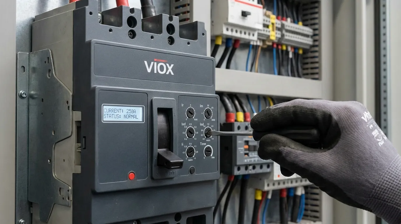 Unité de déclenchement électronique VIOX avec réglages de protection Ir, Im, Isd et Ii réglables pour MCCB