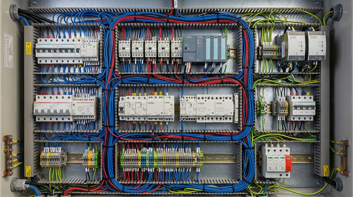 VIOX modular contactors installed in panel board