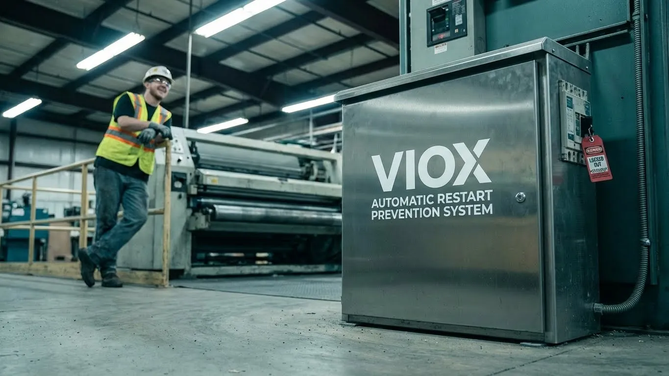 VIOX کنٹیکٹر صنعتی سہولت میں خودکار ری اسٹارٹ کو روکتا ہے جو کارکن کی حفاظت کو یقینی بناتا ہے۔