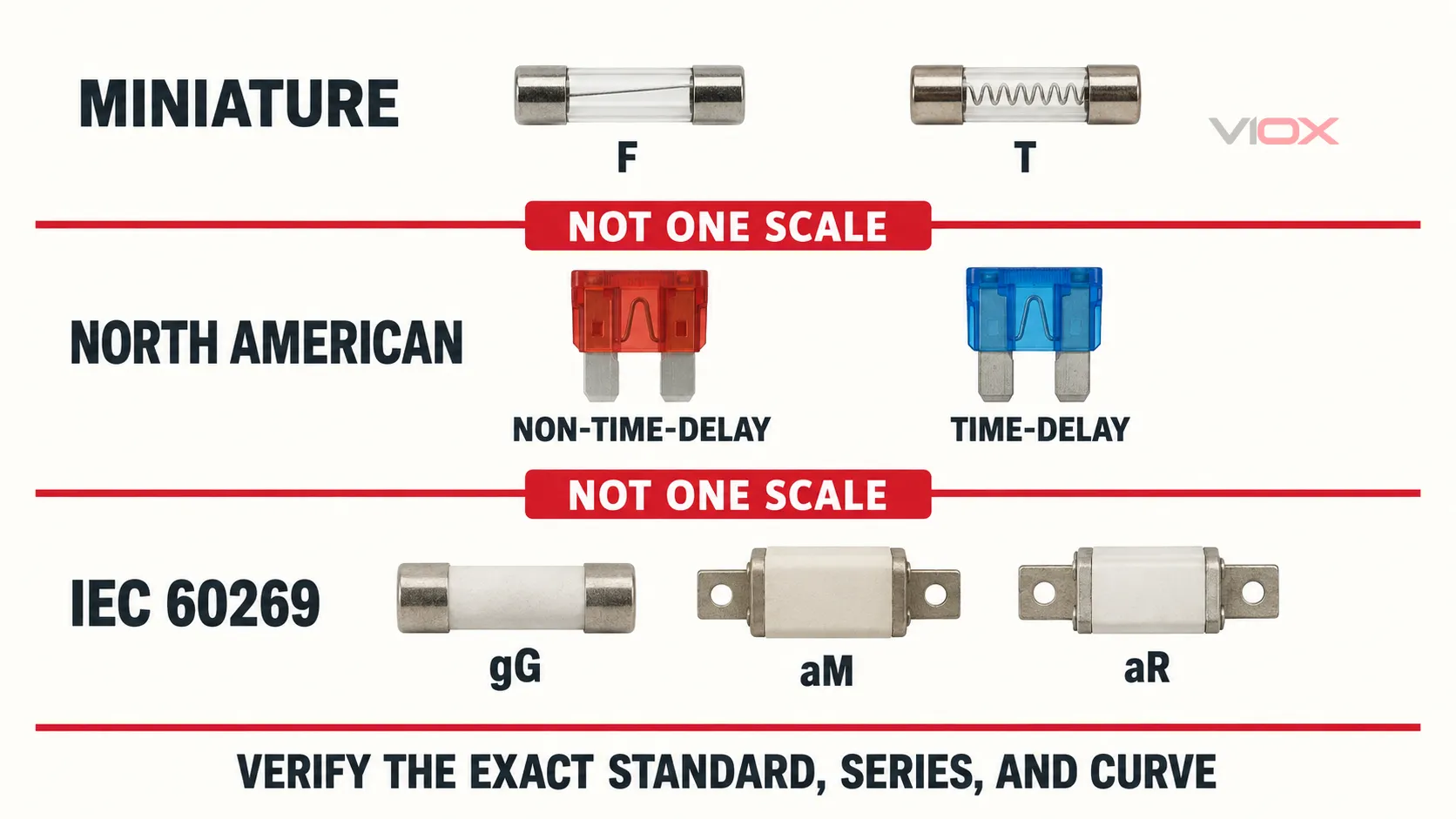 Fuse marking systems showing that miniature speed symbols, time-delay labels, and IEC utilization categories are not one scale