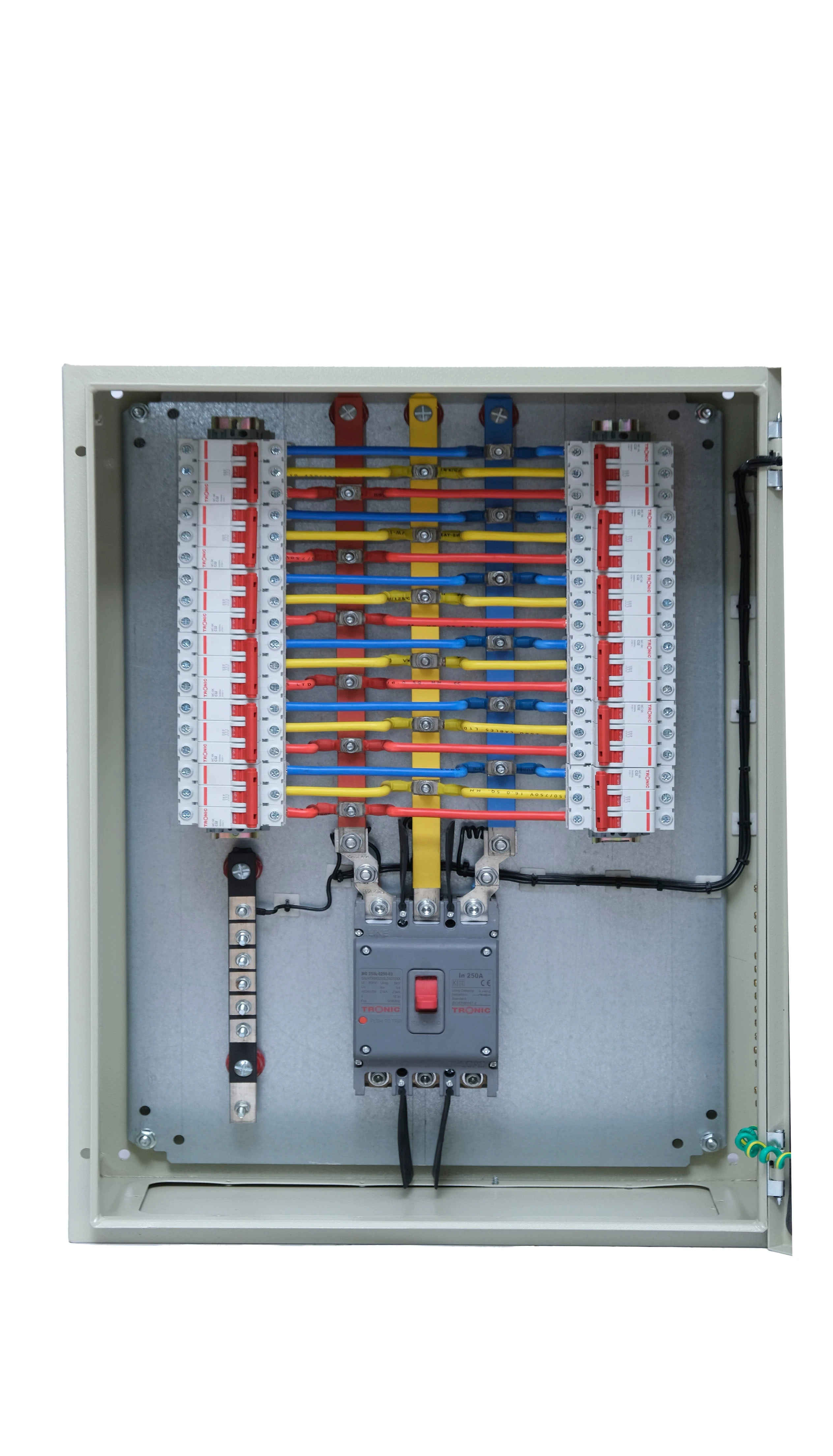 Internal structure of a metal distribution board
