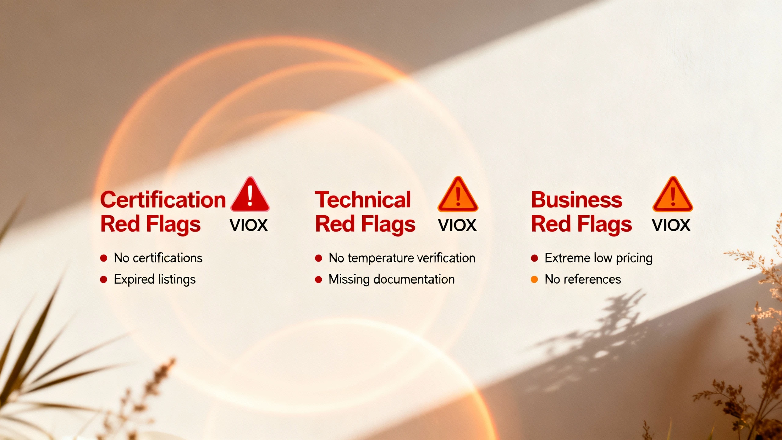 Red flags checklist infographic with warning icons