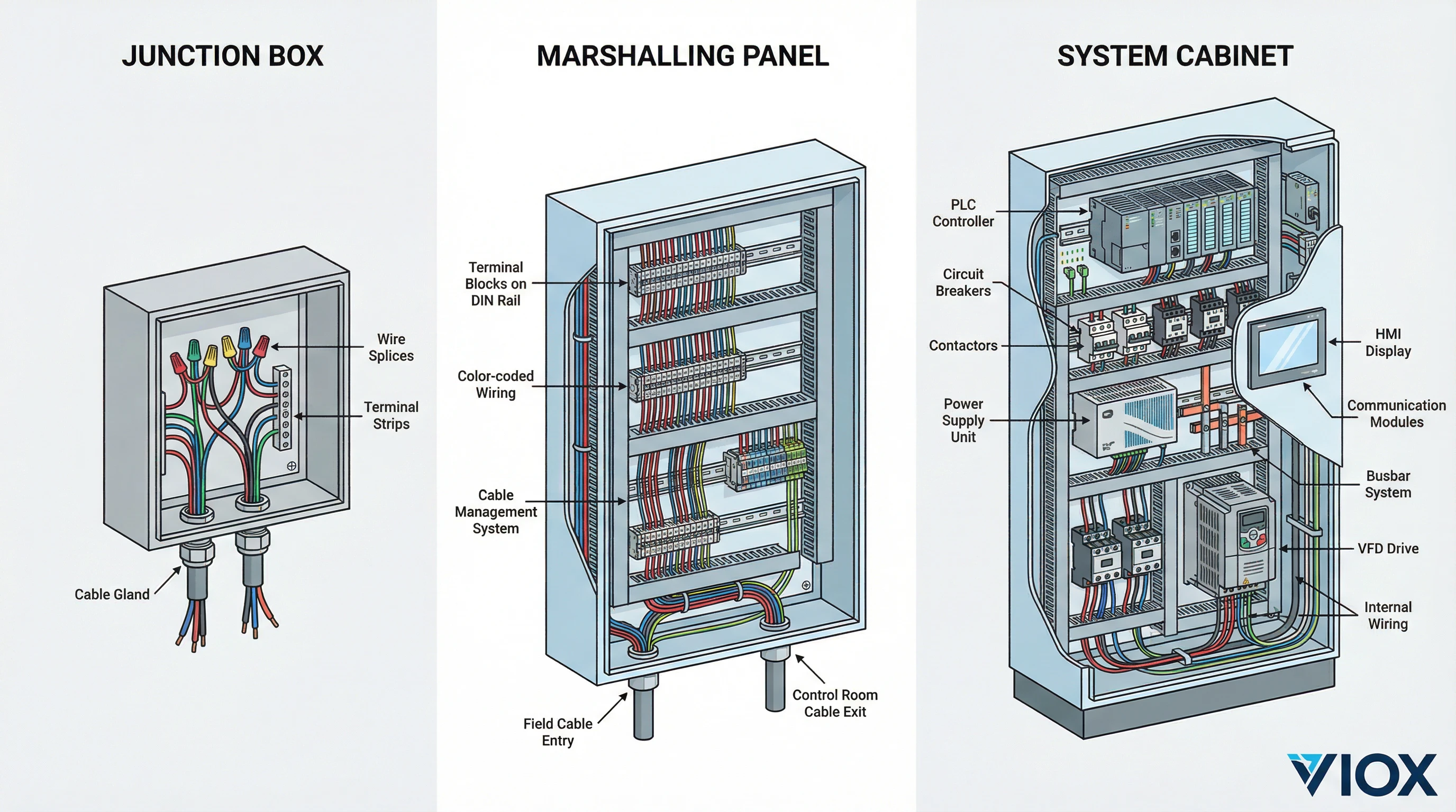 Marshalling Panel Vs Junction Box Vs System Cabinet What Are The Marshalling Panel Vs Junction Box Vs System Cabinet What Are The