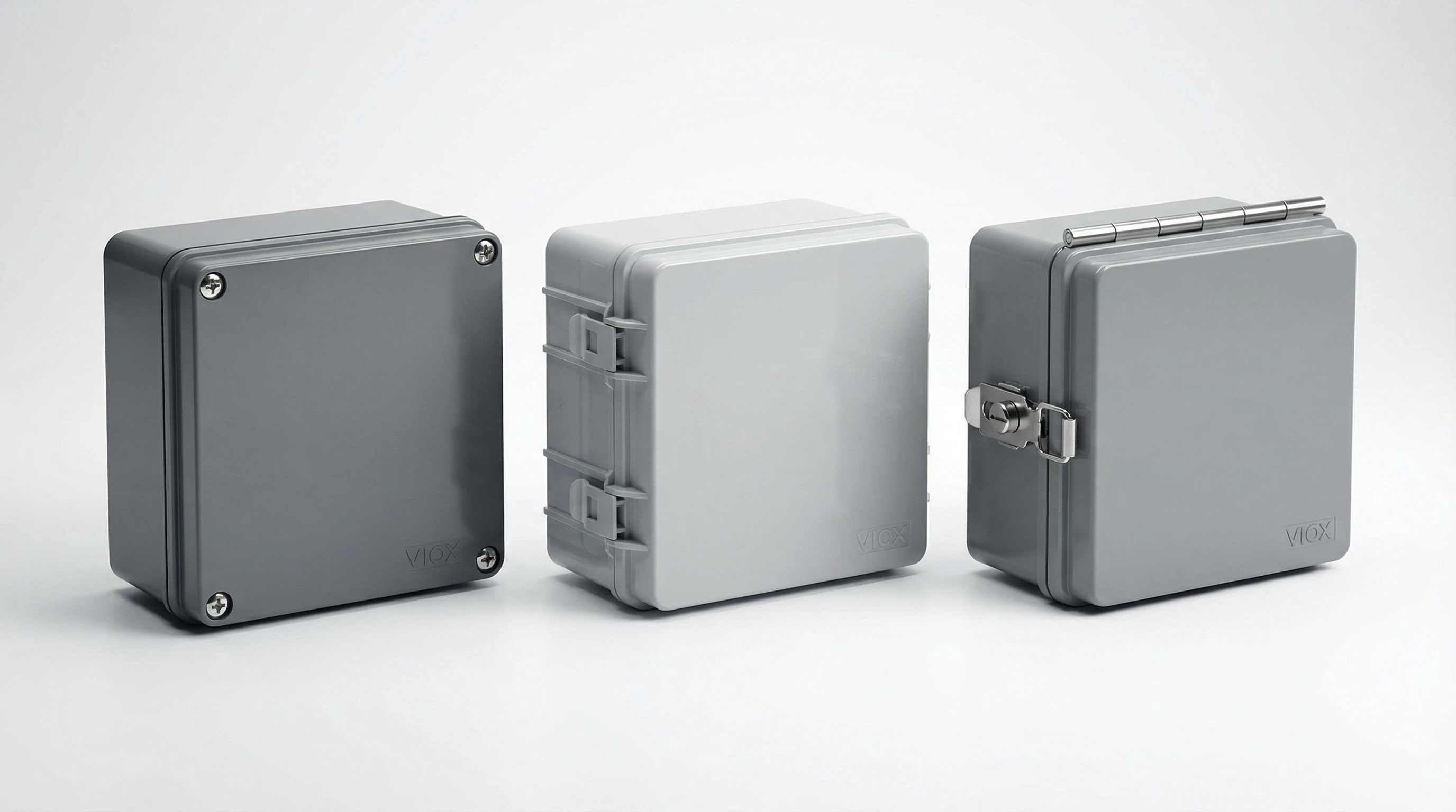 Three junction box cover types comparison
