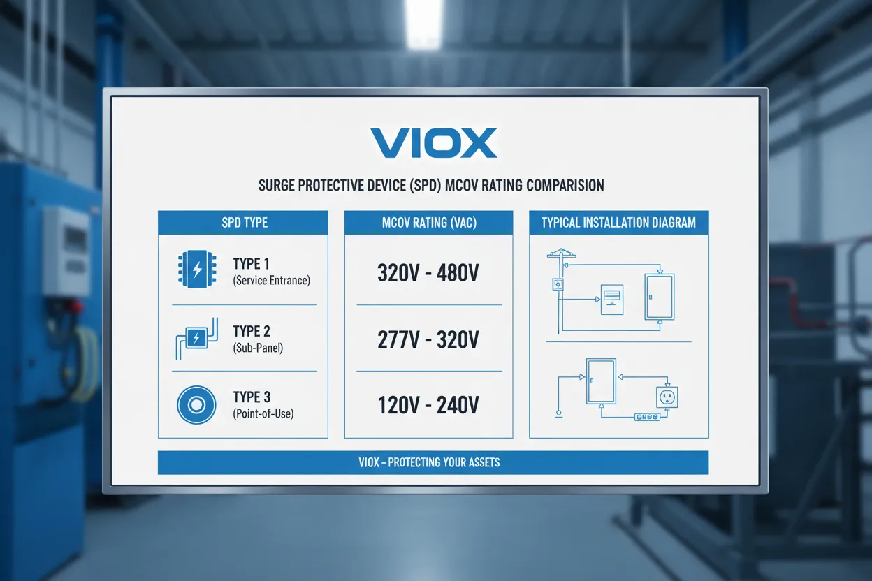 Διάγραμμα Τύπων VIOX SPD και Σύγκριση MCOV