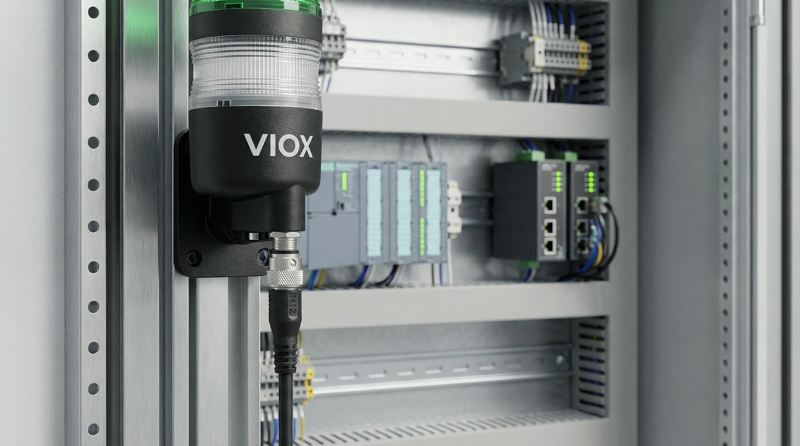 Đế đèn tháp VIOX với đầu nối IO-Link M12